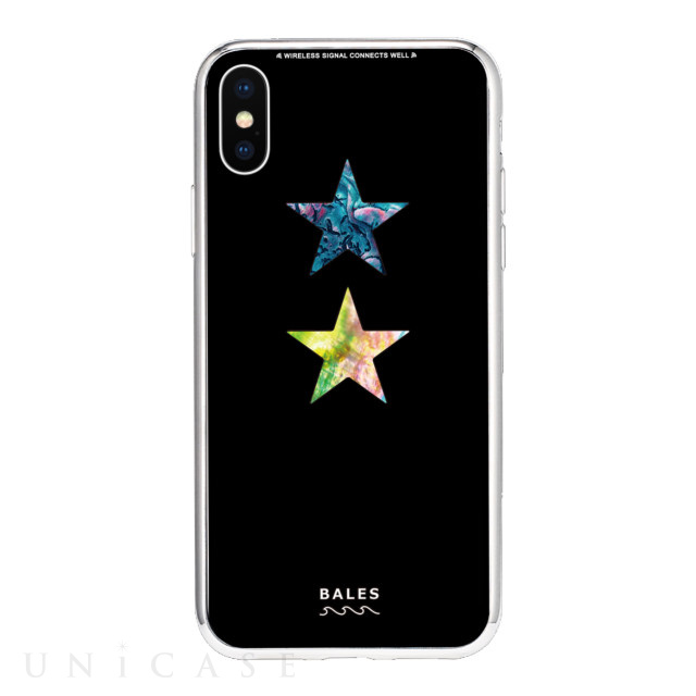 【iPhoneXS/X ケース】Black Sea Shell柄9Hガラスケース (TX)