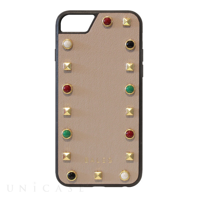 【iPhoneSE(第2世代)/8/7/6s/6 ケース】Rivet leatherケース (GY)