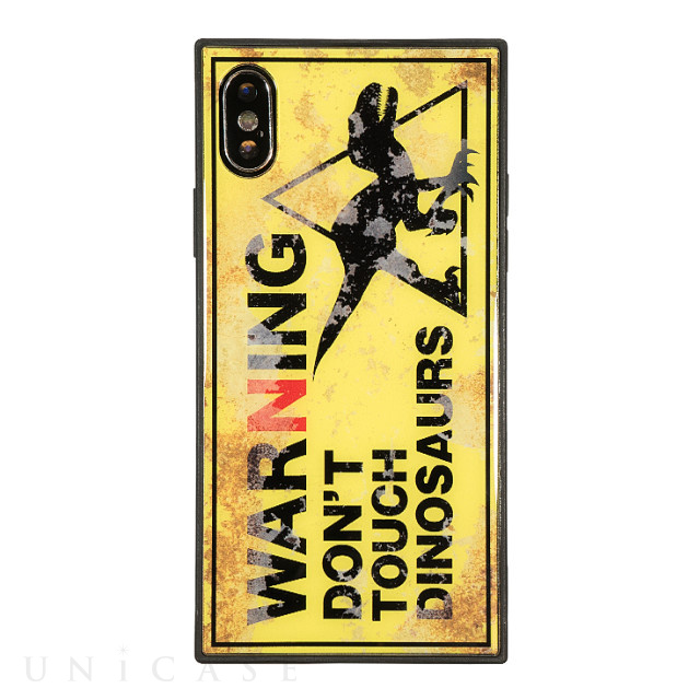 【iPhoneXS/X ケース】KWH スクエア型 ガラスケース (WARNING DON’T TOUCH)