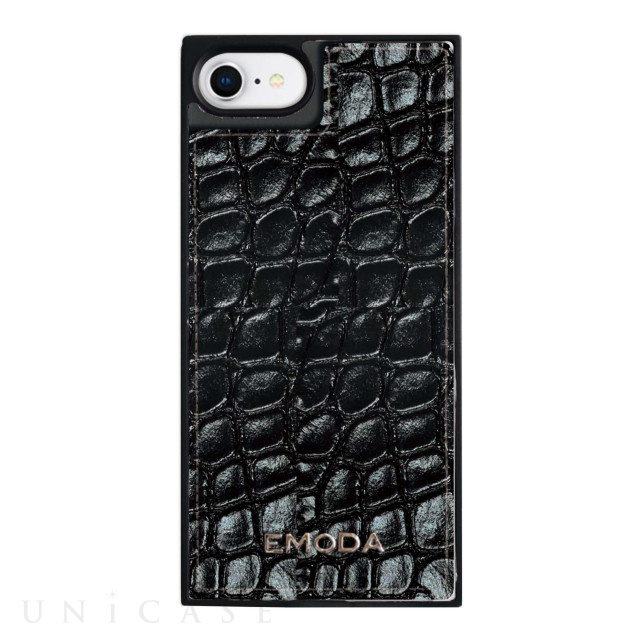 【iPhoneSE(第2世代)/8/7/6s/6 ケース】EMODA Square Mirror Case (CROCODILE)