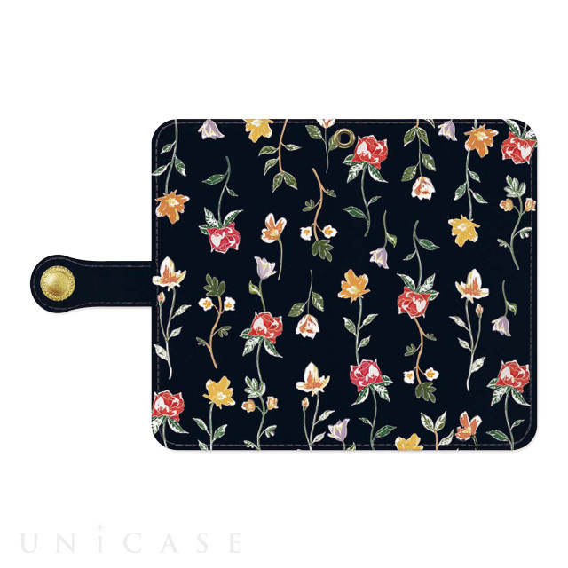 【マルチ スマホケース】COIN MOTIF CASE (Retro flowers_Navy)