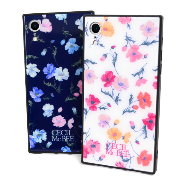 【iPhoneXR ケース】CECIL McBEE 背面ガラスケース (小花柄/NAVY)goods_nameサブ画像