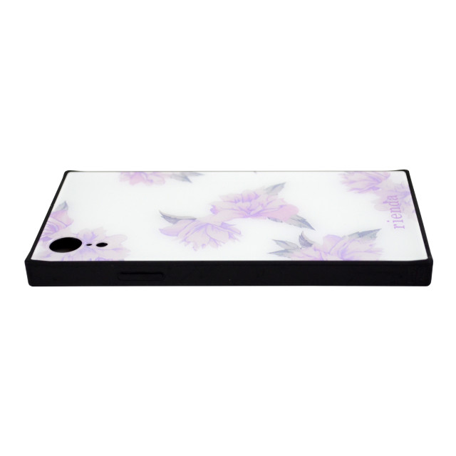 【iPhoneXR ケース】rienda 背面ガラスケース  (ワントーンフラワー/White)goods_nameサブ画像