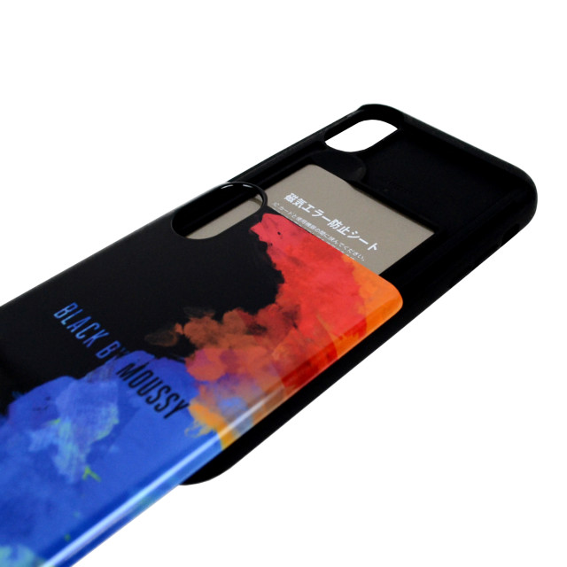 【iPhoneXS Max ケース】BLACK BY MOUSSY 背面ケース カード収納型 (スプレーブラック)サブ画像