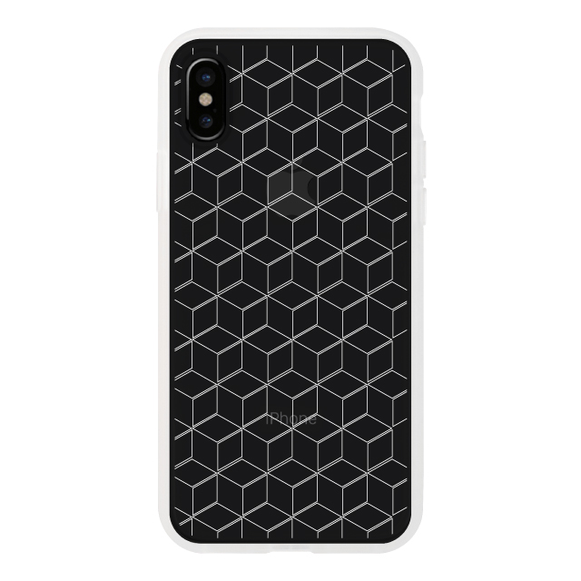 【アウトレット】【iPhoneXS/X ケース】MONOCHROME CASE for iPhoneXS/X (Hexagon Line White)サブ画像