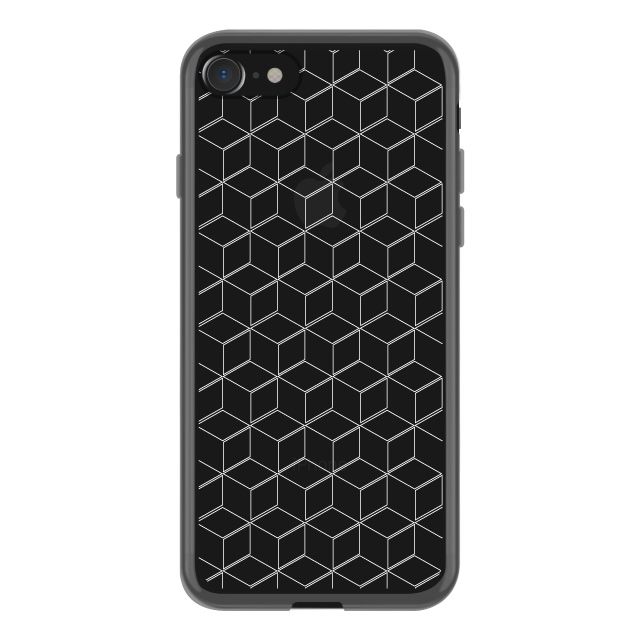 【アウトレット】【iPhoneSE(第3/2世代)/8/7 ケース】MONOCHROME CASE for iPhoneSE(第2世代)/8/7 (Hexagon Line White)サブ画像