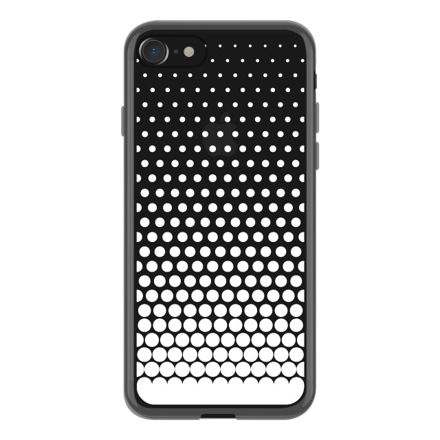 【アウトレット】【iPhoneSE(第3/2世代)/8/7 ケース】MONOCHROME CASE for iPhoneSE(第2世代)/8/7 (Gradation Dot White)goods_nameサブ画像