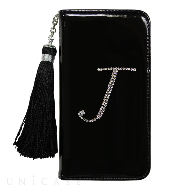 【アウトレット】【iPhone6s/6 ケース】イニシャルウォレットケース ”J” ブラック for iPhone6s/6