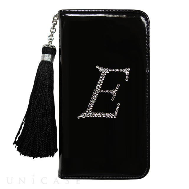 【アウトレット】【iPhone6s/6 ケース】イニシャルウォレットケース ”E” ブラック for iPhone6s/6