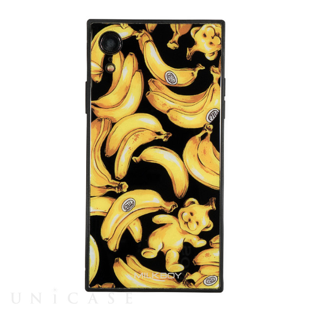 【iPhoneXR ケース】MILKBOY スクエア型 ガラスケース (BANANA BOY)