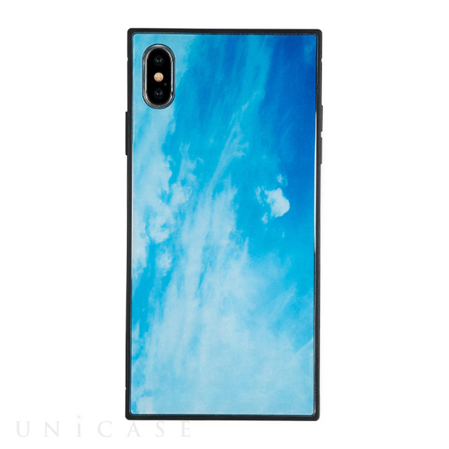 【iPhoneXS Max ケース】KWH スクエア型 ガラスケース (SKY)