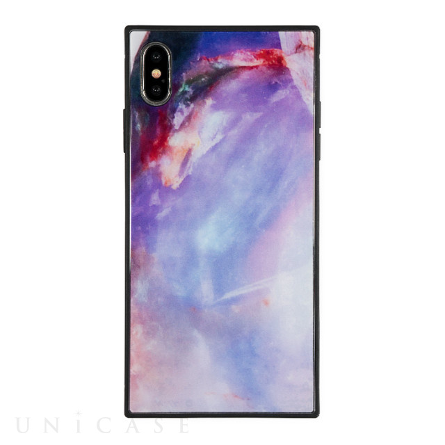 【iPhoneXS Max ケース】KWH スクエア型 ガラスケース (OPAL PPL)