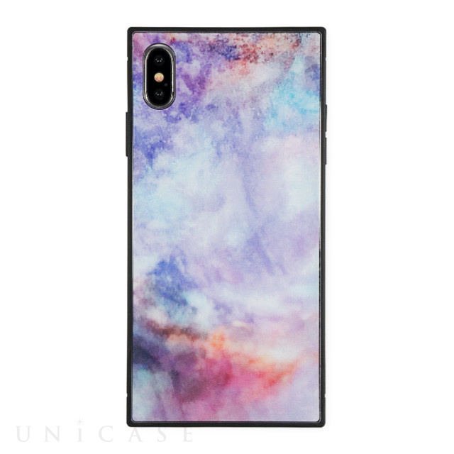 【iPhoneXS Max ケース】KWH スクエア型 ガラスケース (OPAL SHELL)