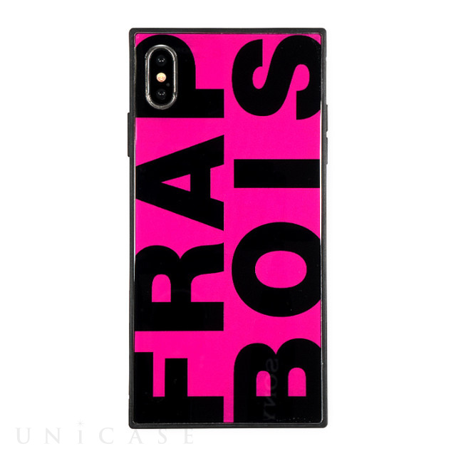 【iPhoneXS Max ケース】FRAPBOIS スクエア型 ガラスケース (FRAPBOIS PINK)