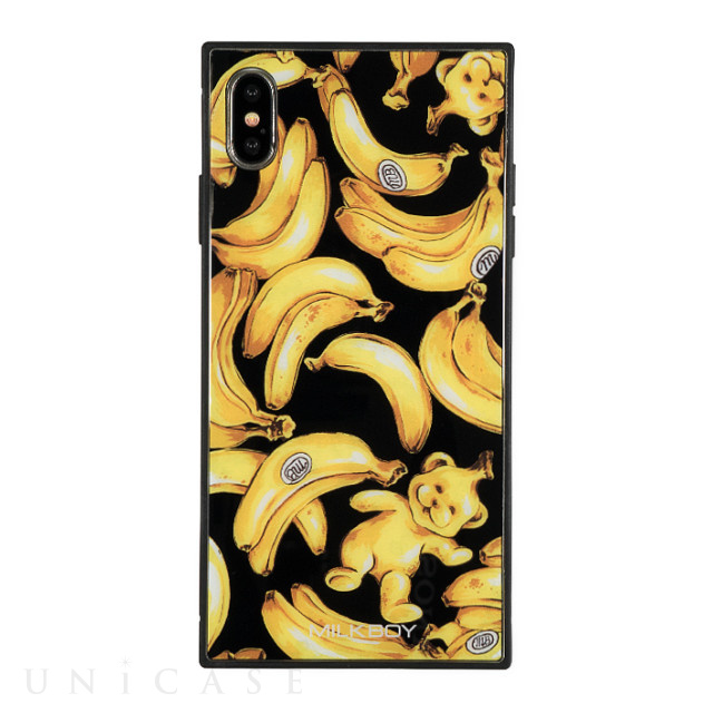 【iPhoneXS Max ケース】MILKBOY スクエア型 ガラスケース (BANANA BOY)