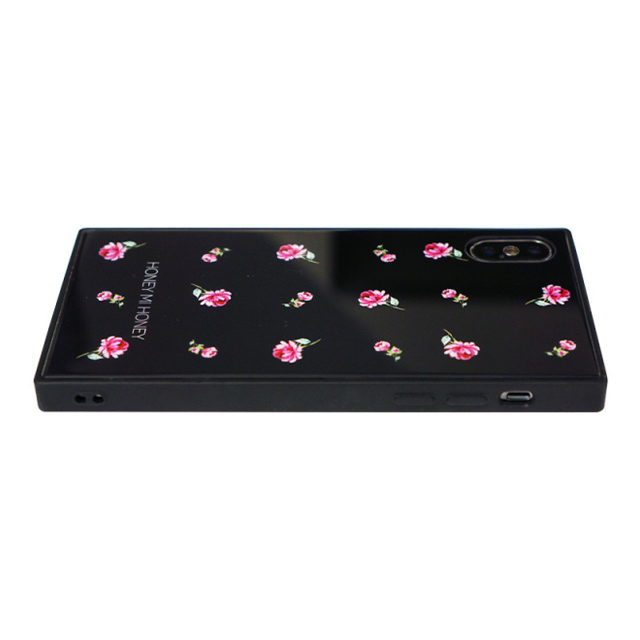 【iPhoneXS/X ケース】HONEY MI HONEY スクエア型 ガラスケース (PINK ROSE BLACK)goods_nameサブ画像