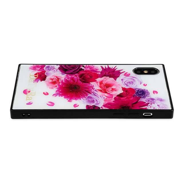 【iPhoneXS/X ケース】DaTuRa スクエア型 ガラスケース (CLASSIC FLOWER WHITE)サブ画像
