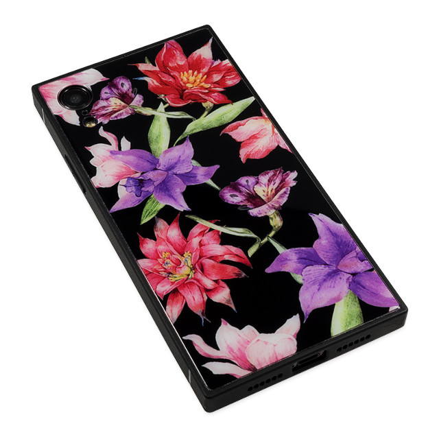 【iPhoneXR ケース】DaTuRa スクエア型 ガラスケース (RESORT FLOWER BLACK)goods_nameサブ画像