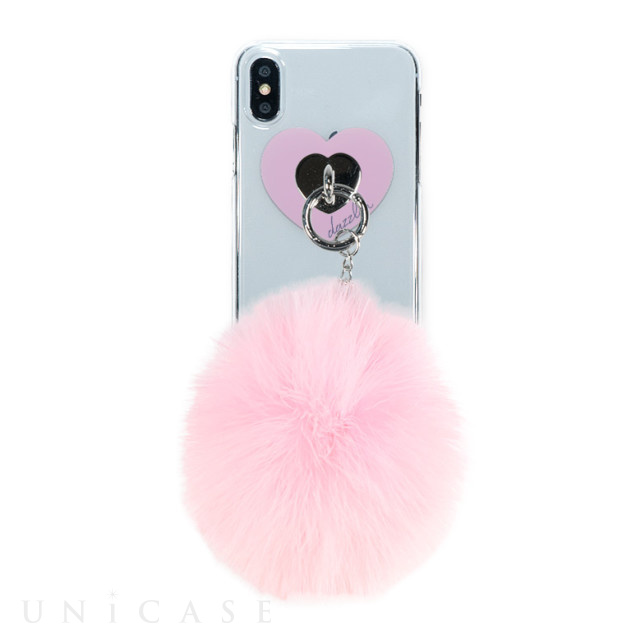 【iPhoneXS/X ケース】dazzlin クリアケース FUR (CHERRY PINK)