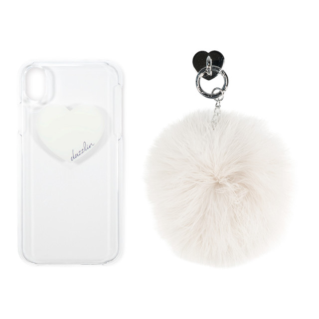 【iPhoneXR ケース】dazzlin クリアケース FUR (CREAM WHITE)サブ画像