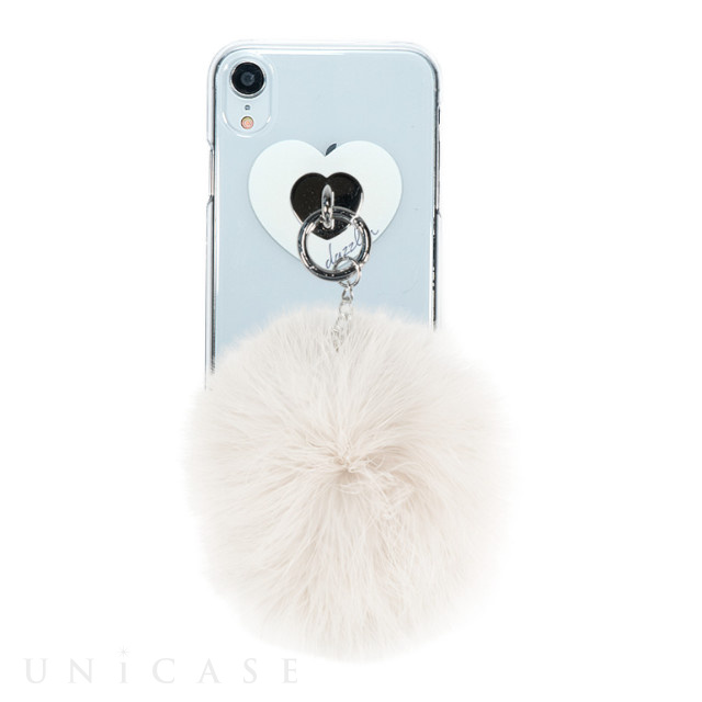 【iPhoneXR ケース】dazzlin クリアケース FUR (CREAM WHITE)