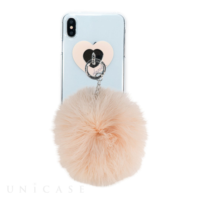 【iPhoneXS Max ケース】dazzlin クリアケース FUR (LATTE BEIGE)