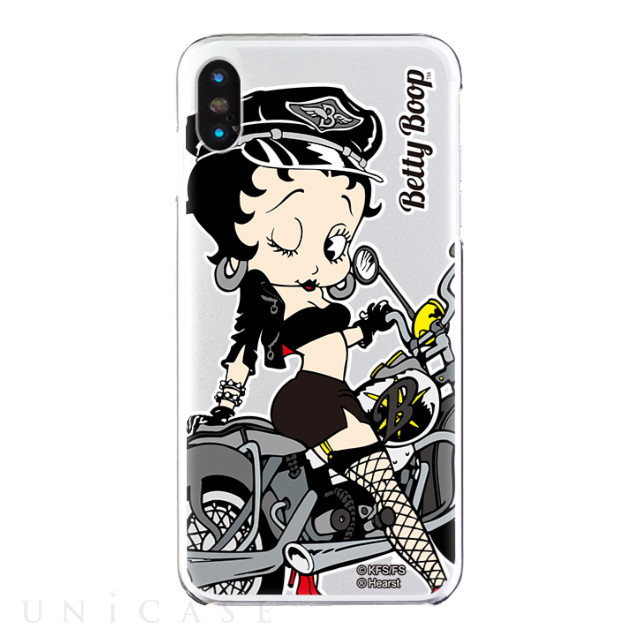 【iPhoneXS Max ケース】Betty Boop クリアケース (BLACK BIKE)