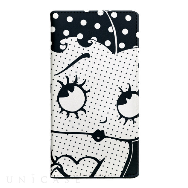 【iPhoneXS/X ケース】Betty Boop 手帳型ケース (DOT MONO)