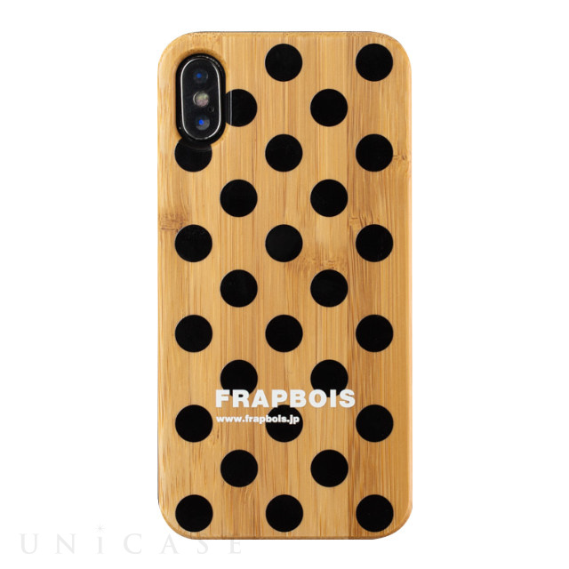 【iPhoneXS/X ケース】BAMBOOケース (DOT BLK)