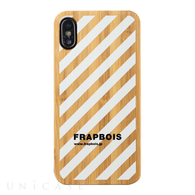 【iPhoneXS/X ケース】BAMBOOケース (STRIPE WHT)