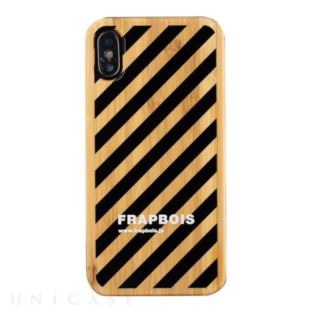 【iPhoneXS/X ケース】BAMBOOケース (STRIPE BLK)