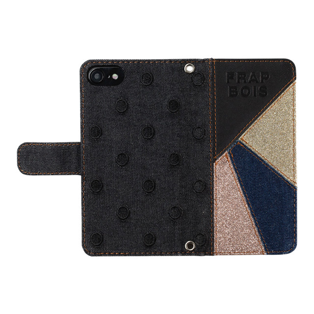 【iPhone8/7/6s/6 ケース】EMBROIDERY 手帳型ケース (DOT BLK)サブ画像