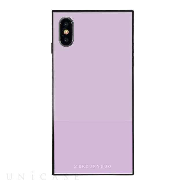 【iPhoneXS/X ケース】BI COLOR 背面型ガラスケース (LAVENDER)