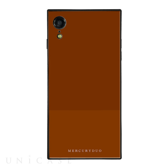 【iPhoneXR ケース】BI COLOR 背面型ガラスケース (CHOCOLATE)