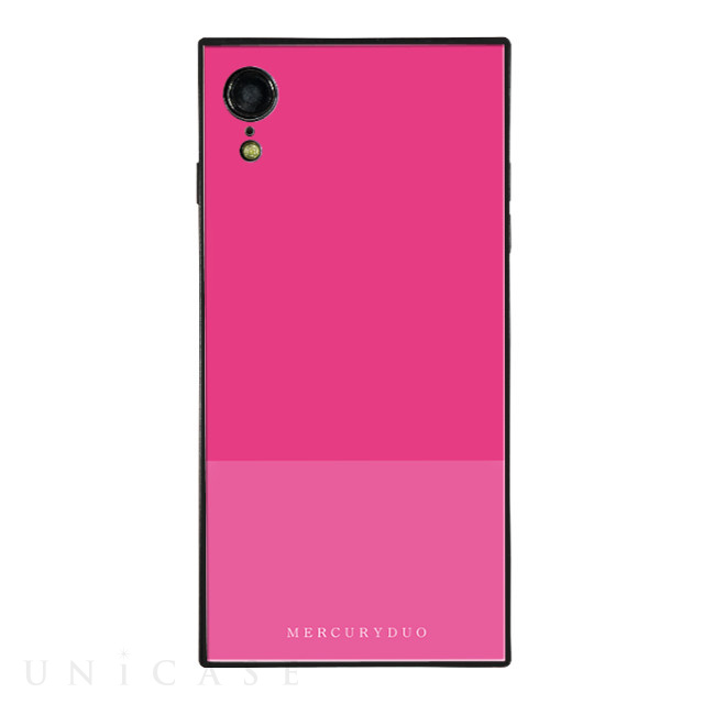 【iPhoneXR ケース】BI COLOR 背面型ガラスケース (RASPBERRY)