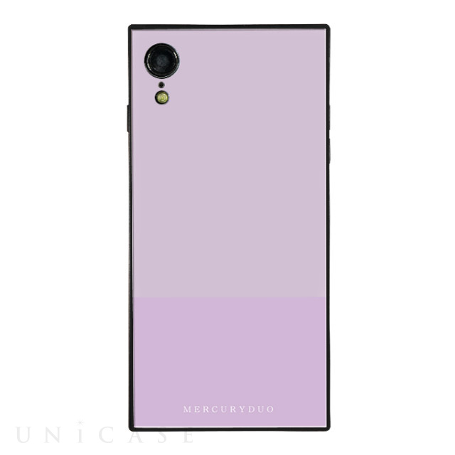 【iPhoneXR ケース】BI COLOR 背面型ガラスケース (LAVENDER)