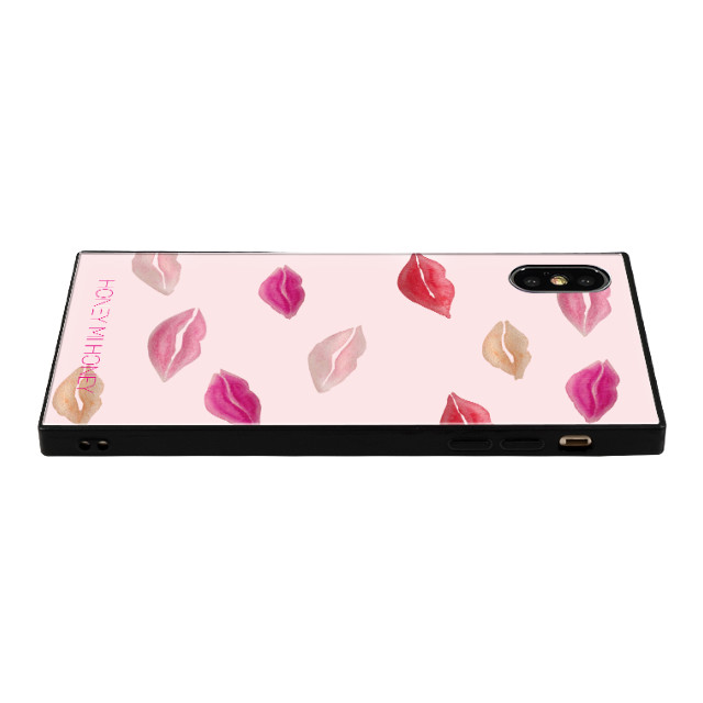 【iPhoneXS Max ケース】HONEY MI HONEY スクエア型 ガラスケース (PINK KISS)サブ画像