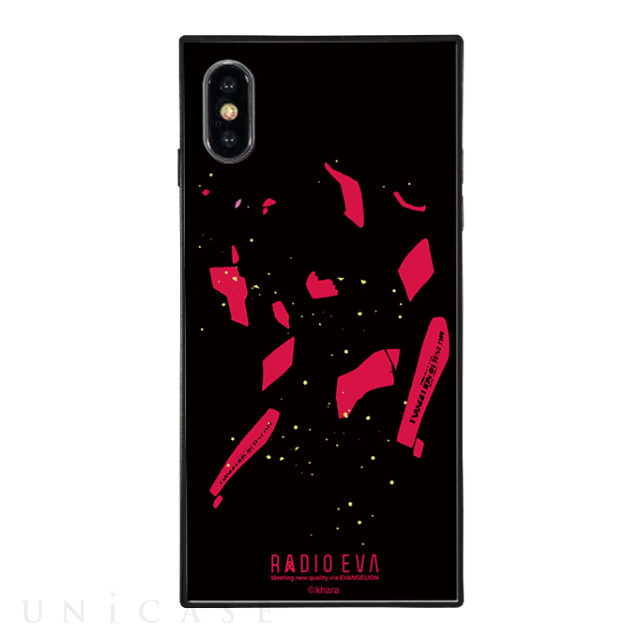 【iPhoneXS/X ケース】RADIO EVA スクエア型 ガラスケース (YAMIYO (RED))