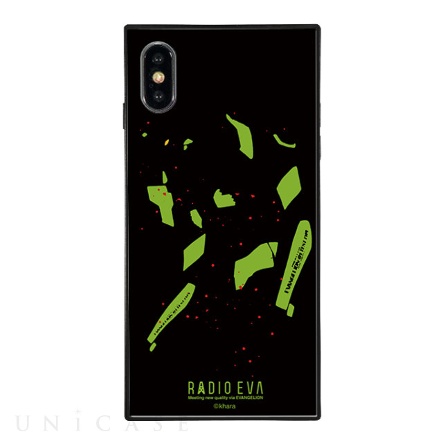 【iPhoneXS Max ケース】RADIO EVA スクエア型 ガラスケース (YAMIYO (GREEN))