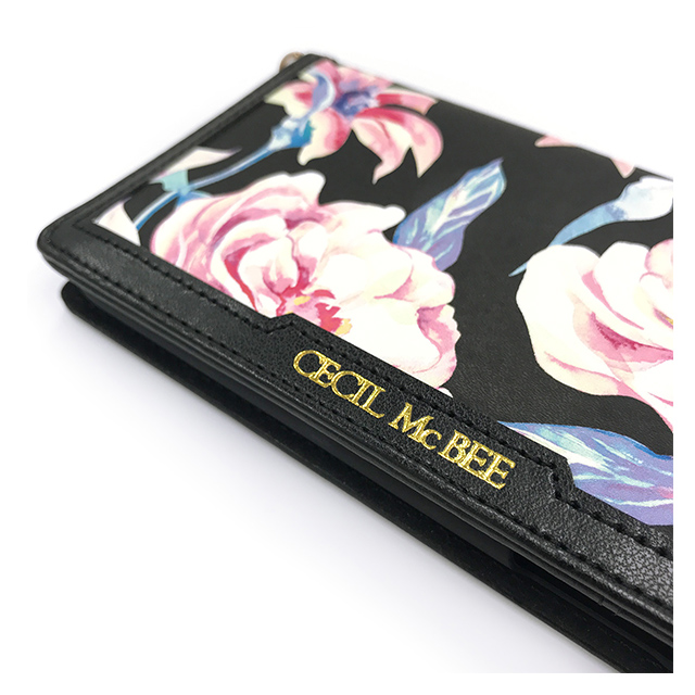 【iPhoneXR ケース】CECIL McBEE 手帳ケース (マルチフラワー/BLACK)goods_nameサブ画像