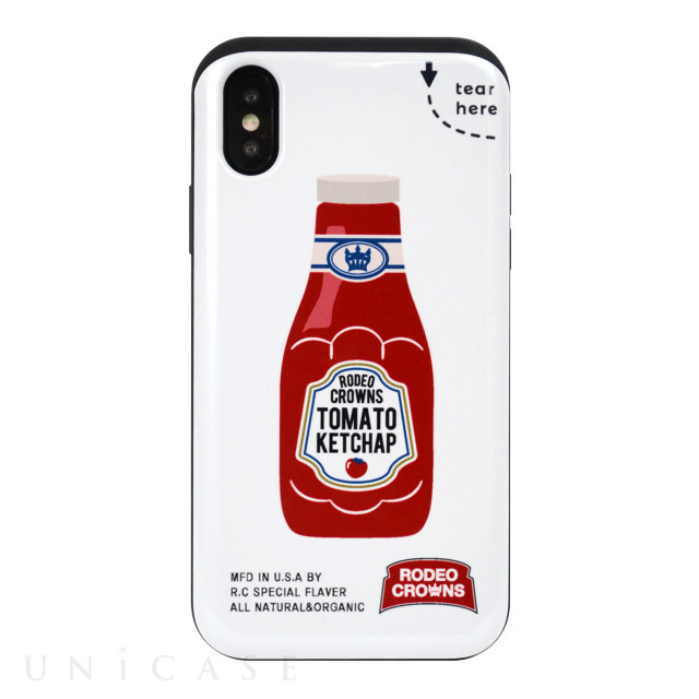 【iPhoneXS/X ケース】RODEO CROWNS カード収納型背面ケース (ケチャップ)