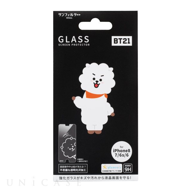 【iPhone8/7/6s/6 フィルム】BT21 強化ガラス (RJ)