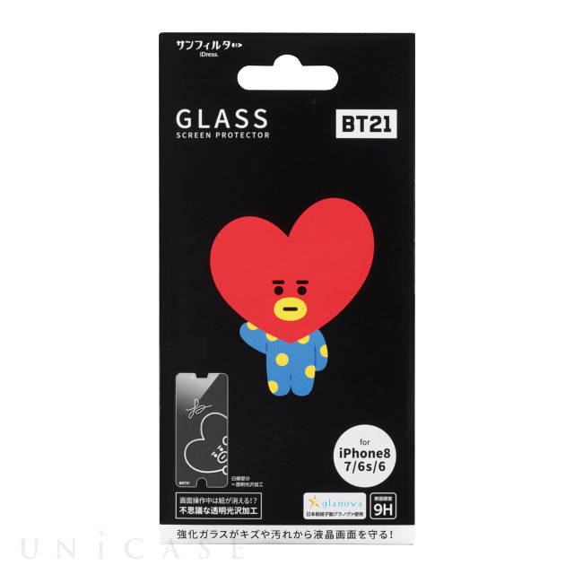 【iPhone8/7/6s/6 フィルム】BT21 強化ガラス (TATA)