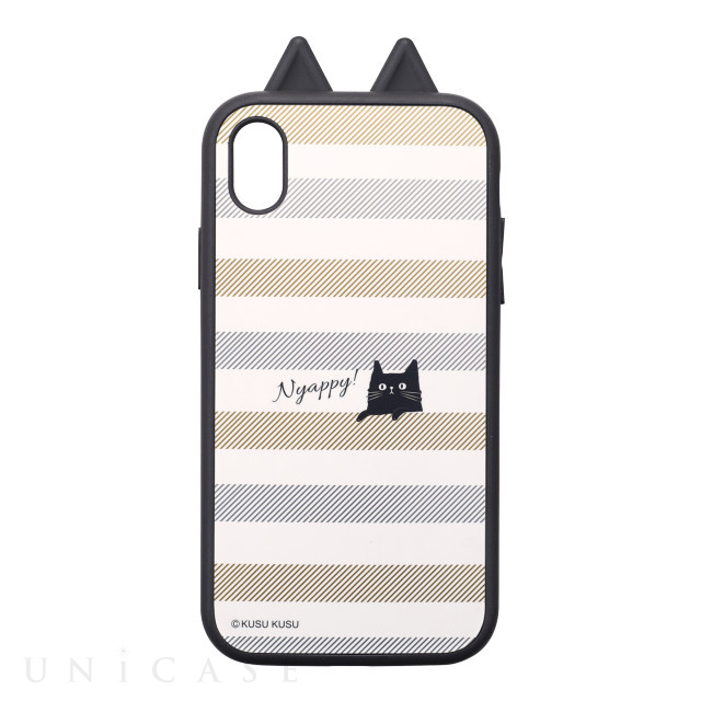 【iPhoneXR ケース】KUSUKUSU IJOY (ボーダーねこ)