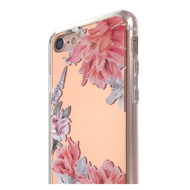 【iPhoneSE(第3/2世代)/8/7/6s/6 ケース】ROYAL PARTY ミラー背面ケース (フラワー/ROSE GOLD)goods_nameサブ画像