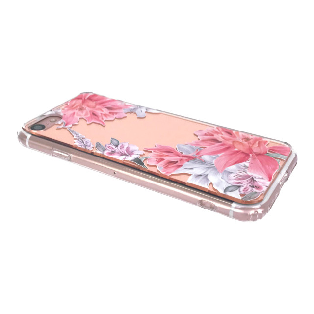 【iPhoneSE(第3/2世代)/8/7/6s/6 ケース】ROYAL PARTY ミラー背面ケース (フラワー/ROSE GOLD)サブ画像