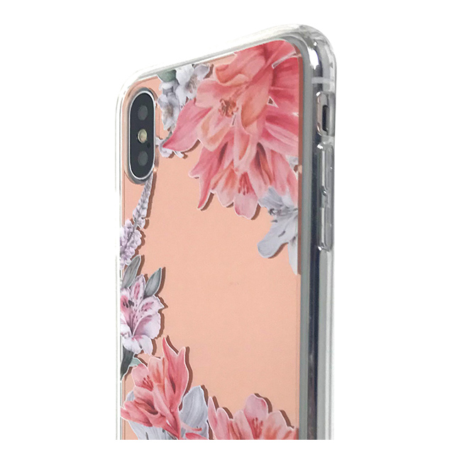 【iPhoneXS/X ケース】ROYAL PARTY ミラー背面ケース (フラワー/ROSE GOLD)サブ画像