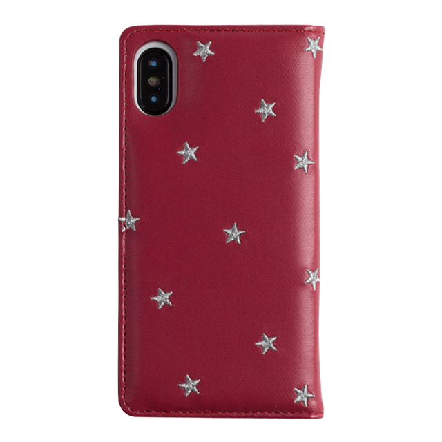 【iPhoneXS/X ケース】STAR EMBROIDERY (RED)サブ画像