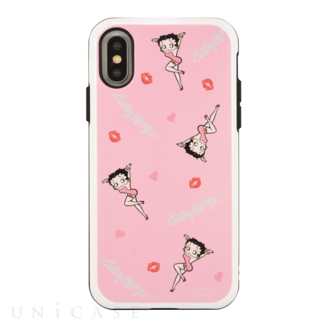 【iPhoneXS/X ケース】BETTY BOOP ハイブリッドケース (総柄)