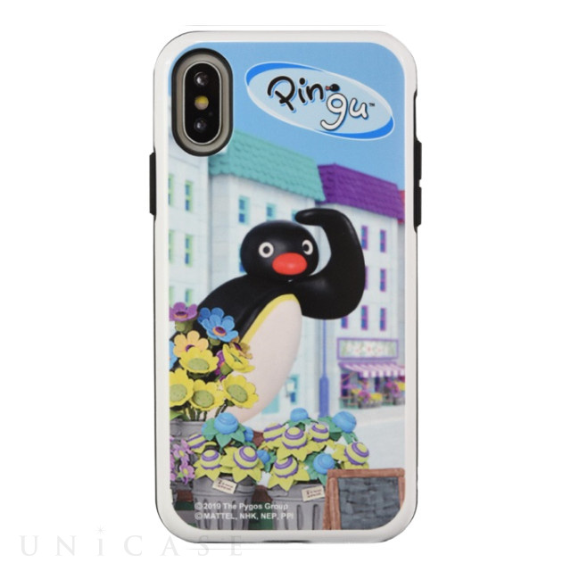 【iPhoneXS/X ケース】ピングー ハイブリッドケース (Pingu in The city)